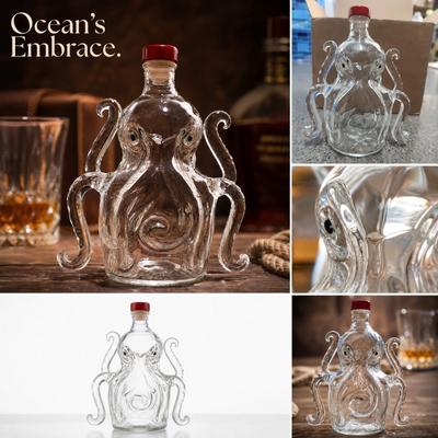 Glass , -Shaped Liquor Bottle for Wine, Home Bar Decor Gift