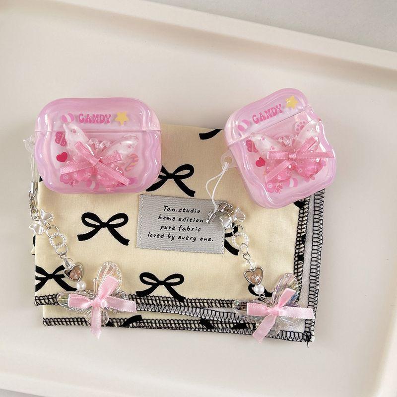 

Защитный чехол для наушников Pro2, чехол для наушников второго и третьего поколения, версия с шумоподавлением, третье поколение, четвертое поколение, корейский милый забавный чехол Apple Airpods 3 [Pink Bows] Pendant