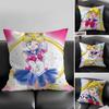 S-Sailor Moonn Anime Cushion Cover Pillowcase Ultra Soft Skin Friendly Fabric Cloud Like Comfort & Concealed Zipper
