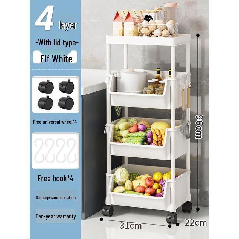 Multi-layer Kitchen Storage Rack for Snacks, Fruits, and Vegetables