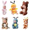 1/6 Stück 11cm Mini Reborn Babypuppe Lebensechte Realistische Babypuppen Spielzeug Kleine Babypuppen Kindermädchen Spielzeug für Kinder Geburtstagsgeschenk