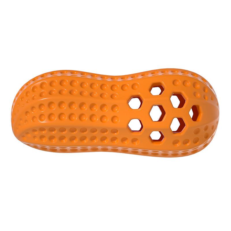 Sound Peanut Dog Toy TPR Bite Resistant Leak Proof Teeth Cleaning Interactive Chew Toy For Puppy Small Medium Dogs Cross Border