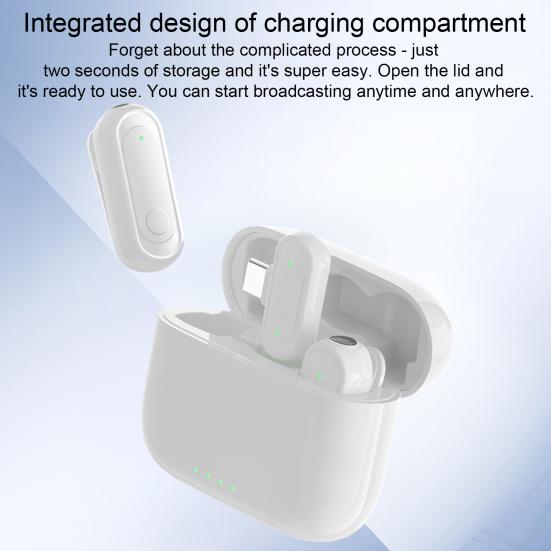 Mini Wireless Lavalier Microphone for Phone/PC/Tablets Noise Reduction Mic with USB-C Port Portable Clip Lapel Microphone for Video Recording Podcast