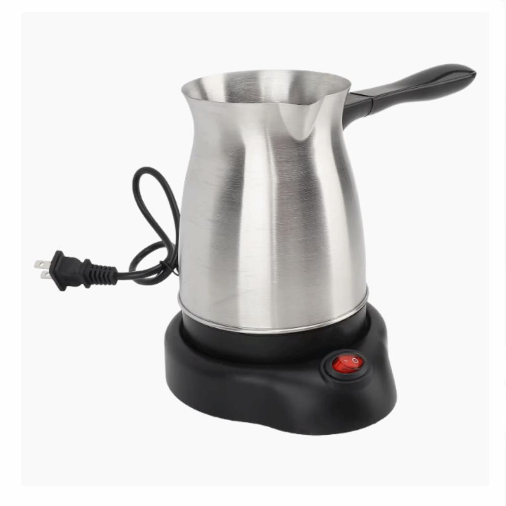 Dual Protection Coffee Maker Machine Pot Silver Milk Pot Electric Heating Coffee Pot  For Kitchen