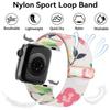 Cute Flower Pattern Stretchy Band Compatible with Apple Watch Bands 38mm 40mm 41mm 42mm 44mm 45mm 49mm Women Nylon Elastic Rep 3