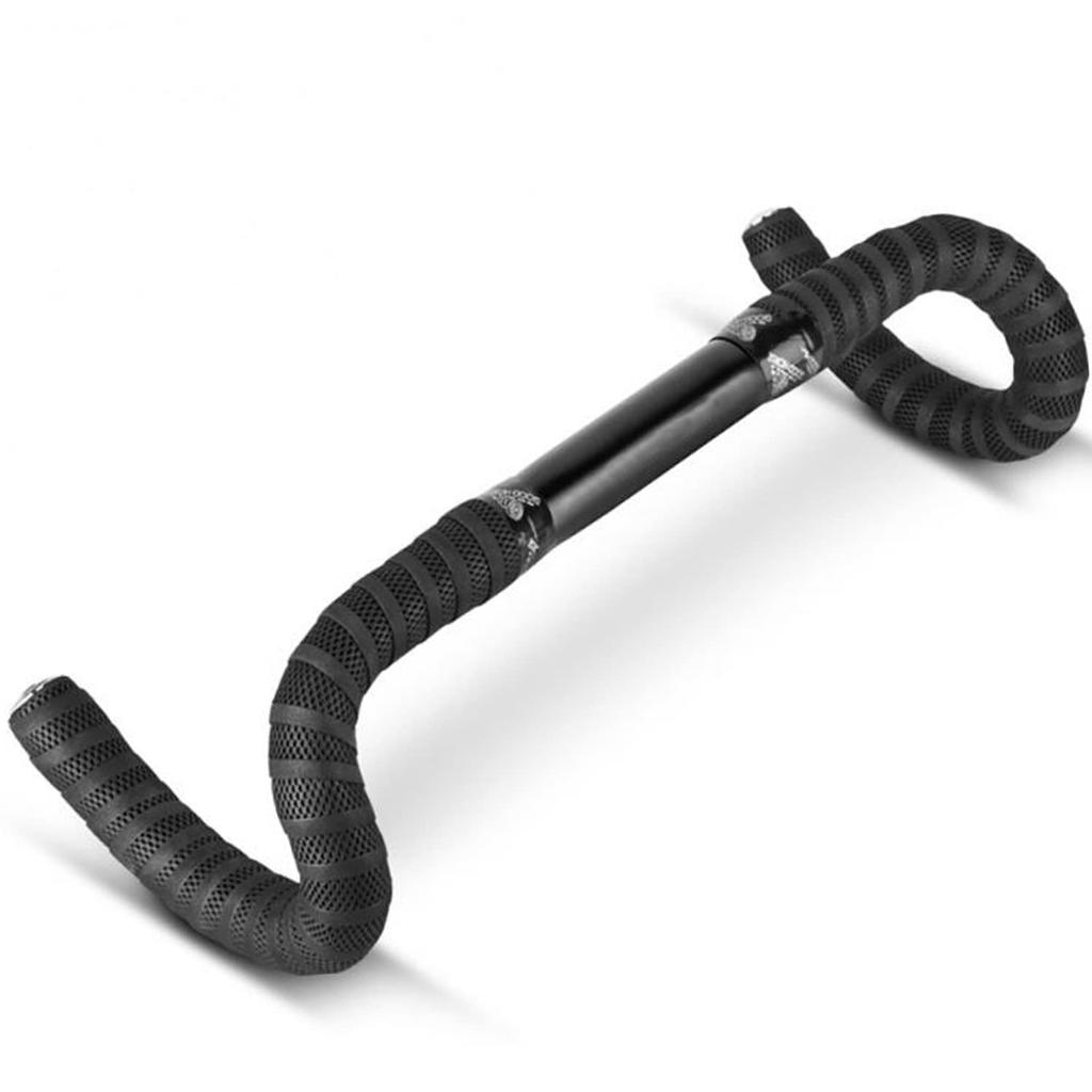 Bicycle Drop Handlebar Road with End Left and Right Tape, Bike, EVA, Plugs, Set, White, SPG5-WH