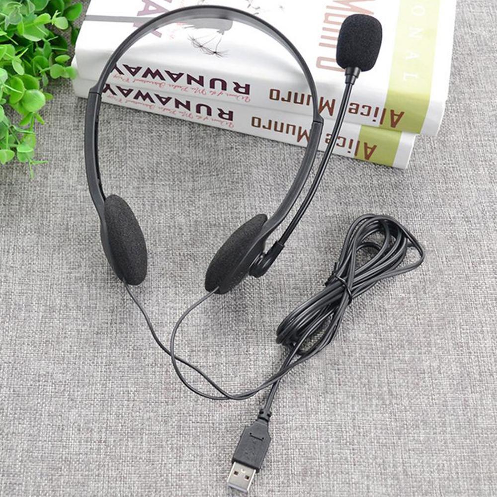 Universal USB Gaming Noise-Cancelling Microphone Wired Headset Adjustable Over-Ear Gaming Headset Compatible with Computers etc.