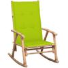 VidaXL Rocking Chair with Cushion Bamboo