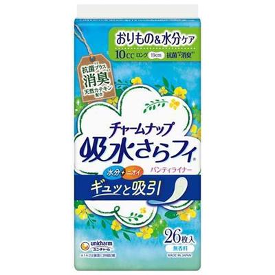 Unicharm Charm Up Absorbent Soft 10cc Unscented 26 Sheets Panty Liner Long 19cm
