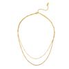 Multi-Layer Titanium Steel Clavicle Chain Plated With 18K Real Gold Does Not Fade Niche Design Light Luxury Women'S Necklace