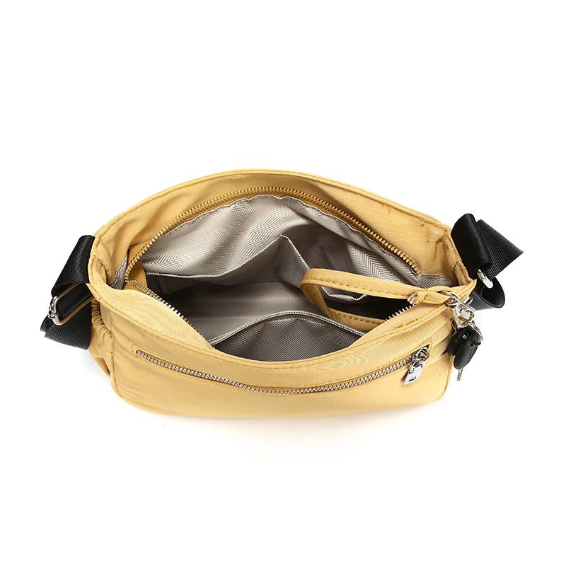 Einfarbige Damen Umhängetasche mit großem Fassungsvermögen und mehreren Fächern, leichte Pendler-Schultertasche, Mamatasche