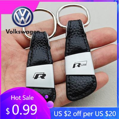 2026 Caliente Para Volkswagen VW Moda Cuero Llavero de Coche Regalos para Mujeres Hombres Para Wolkswagen VW Rline R GTI Golf 5 6 7 8 GTD Polo Coche