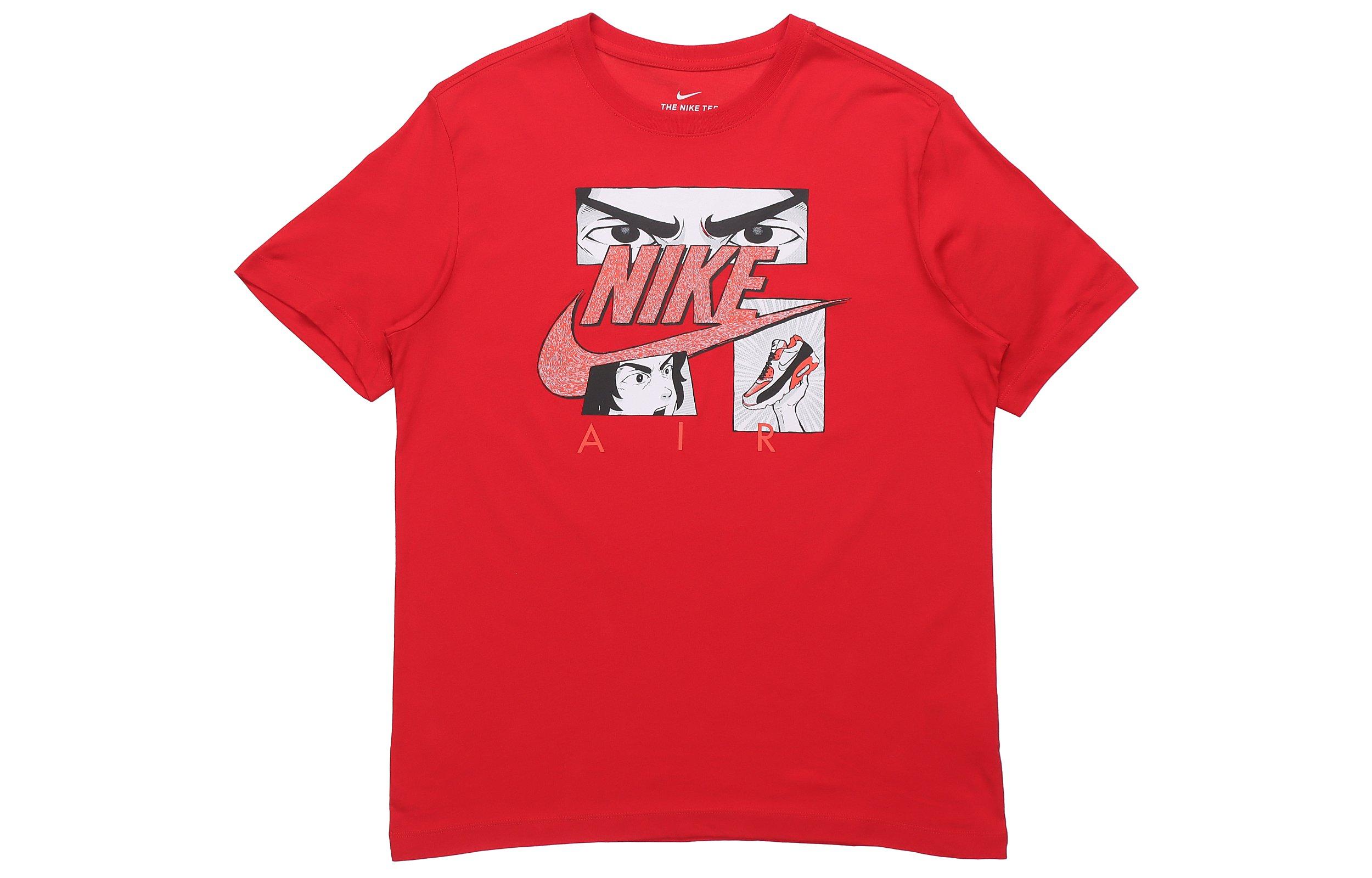 Мужские футболки Nike Красные с круглым вырезом Умеренный прямой крой DB6152-657 L