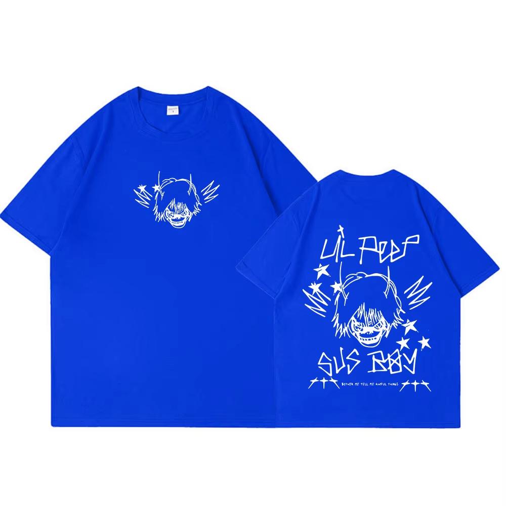 Rapper Lil Peep SUS BOY T-shirts Men's Women Clothing Fashion T-shirt Cotton Casual Short Sleeve Gothic Cotton Oversized T-shirts