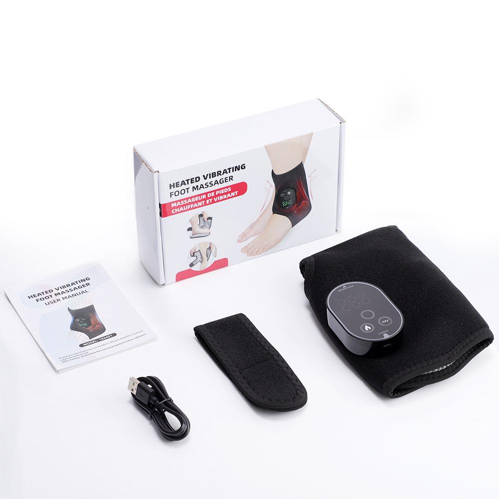 Ankle & Foot Electric Vibration Massager with Heating & Hot Compress for Home Therapy