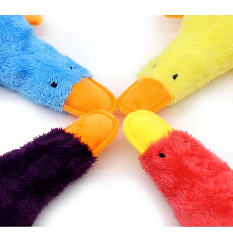 New Chew-Resistant Plush Duck Toy for Dogs - Interactive Teething Puzzle & Sound Toy for Pets