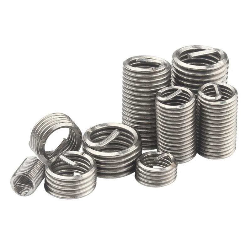 60pcs Steel Wire Thread Inserts Mechanical Engineering Thread Solution for Enhances Thread Strength & Easy Installation