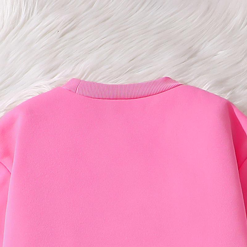 Girls' Fleece-Lined Spring Hoodie & Wide-Leg Pants Two-Piece Set 2025