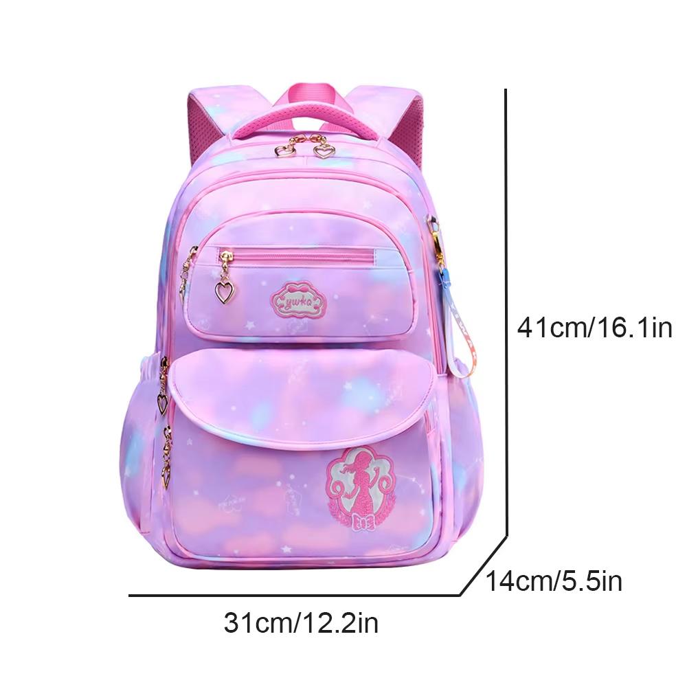 Trendy Gradient Pink Waterproof Backpack - New Collection Large Capacity Cute Teenage School Bag for Girls Travel-LZT