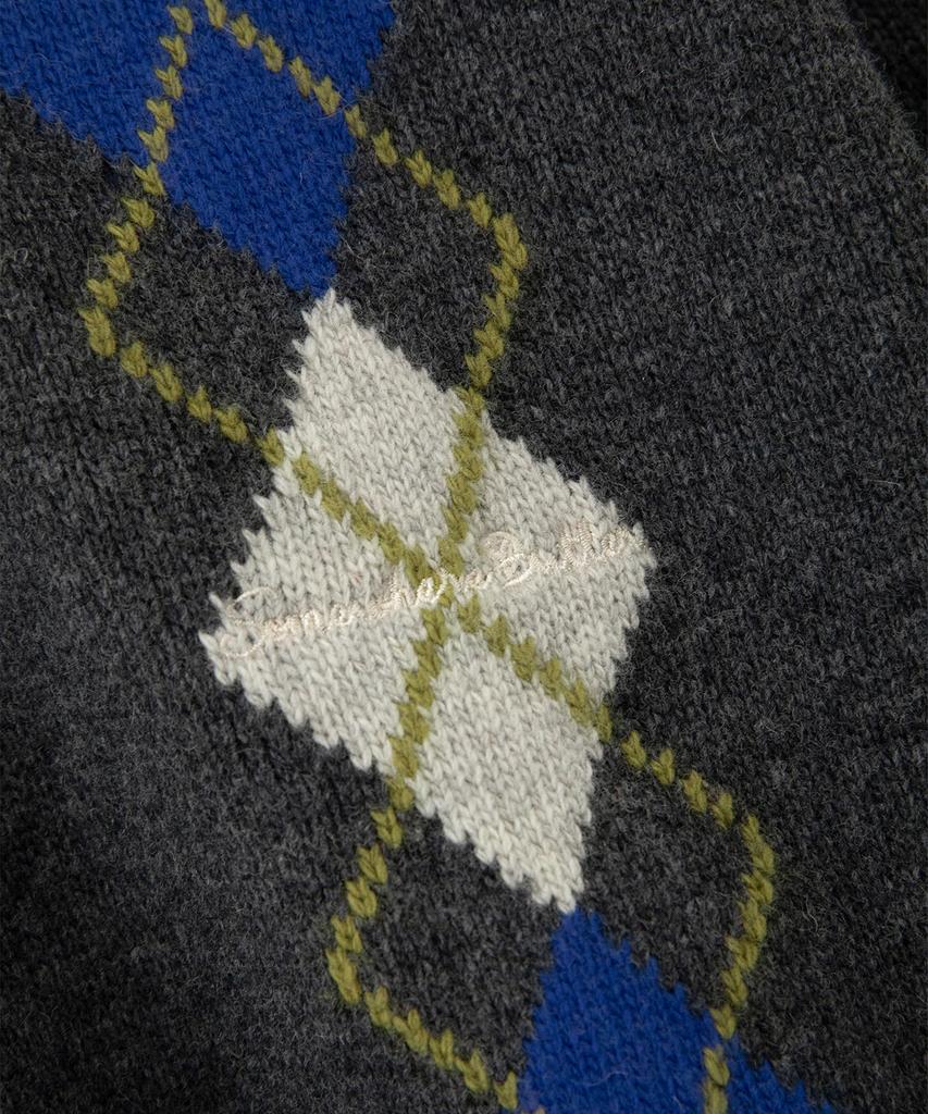 Sseomweeobeoteo Noelle Argyle Knit - Charcoal