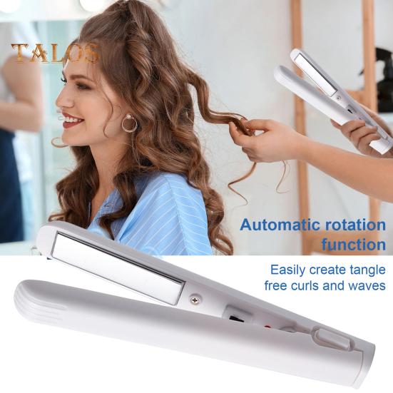 Tragbarer USB-Haarglätter, schnell aufheizender elektrischer Lockenstab, glattes, lockiges Haar, Pony, Mini-Lockenstab, Reise-Haarstyling-Tool für Frauen