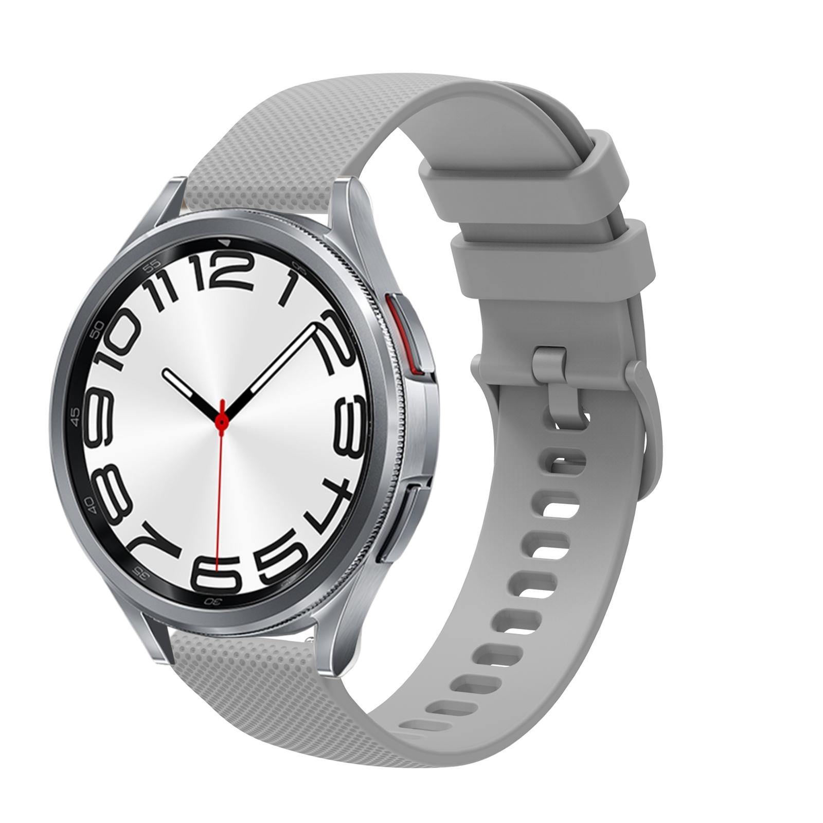 

20mm 22mm Silicone Strap for Samsung Galaxy Watch 3/4/5/6/Classic/7 Bracelet Huawei Watch 4/GT5 Pro 3 2/Amazfit GTR/GTS/Actvie 2 For strap width 20mm серый