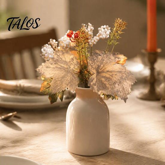 Herbstliche Blumendekorationen Künstlicher Sonnenblumen-Ahornblatt-Strauß, Herbstblumen, Realistische Seiden-Fälschung Saisonale Innenraum-Dekorationen Blume für Thanksgiving