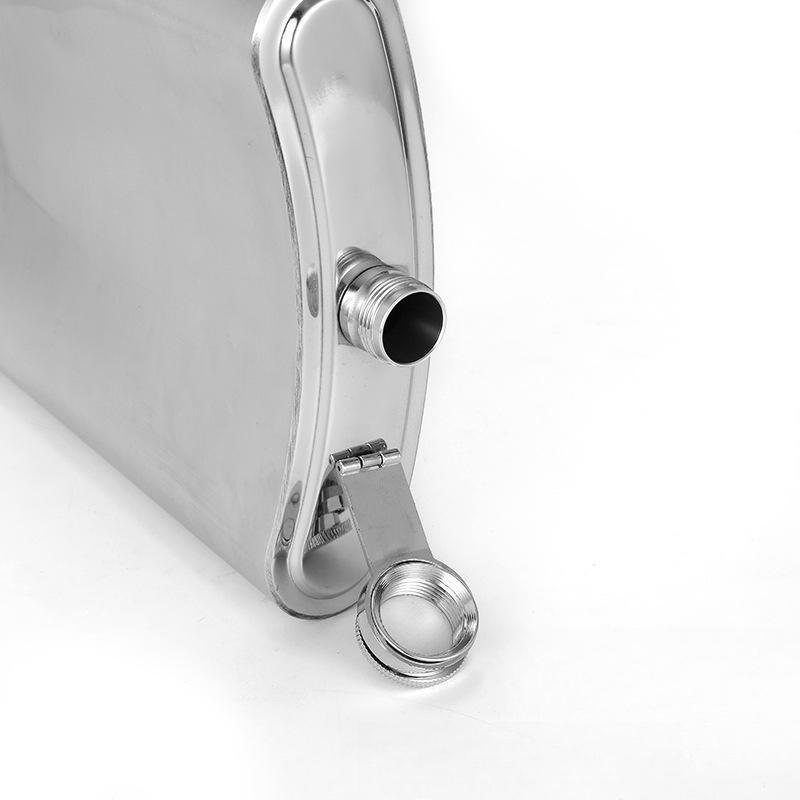 304 Edelstahl flacher Weinkrug, tragbare Outdoor Metall Weinflasche Weinglas Weinset