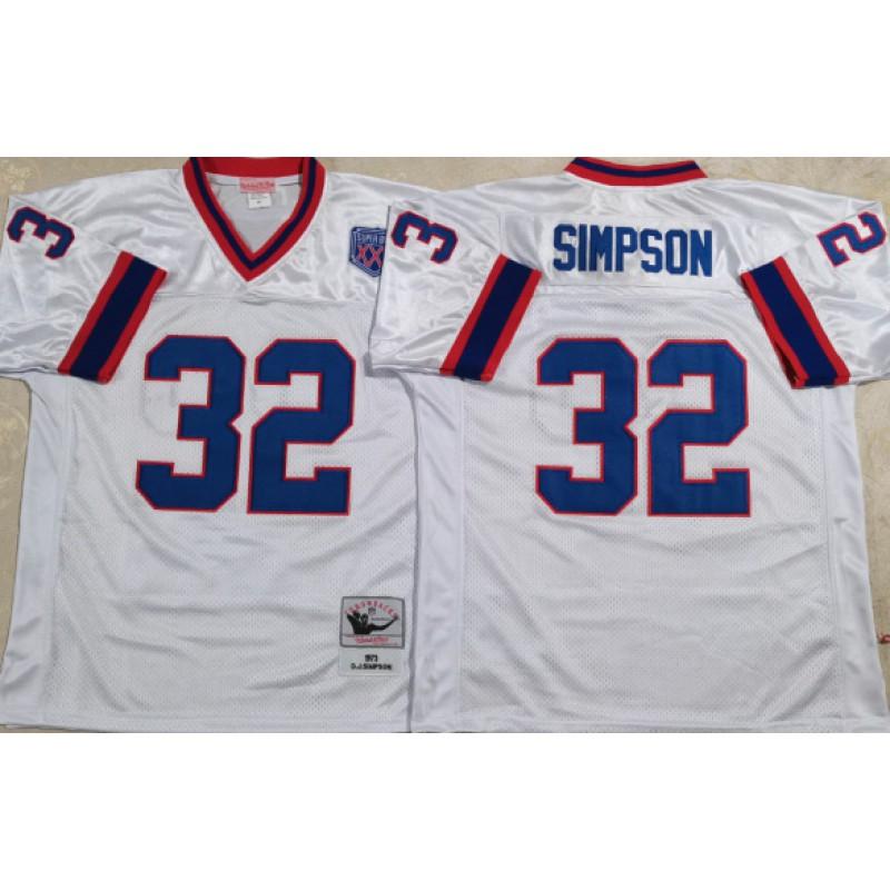 Buffalo Bills NFL Retro Jersey 12 34 Mens Football Uniform Costume Fan Apparel Cotton Blend Sportswear