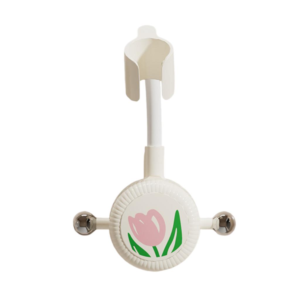 Tulip Pattern Shower Head Support Stand 360° Adjustable Wall Mounted Shower Base  Kitchen