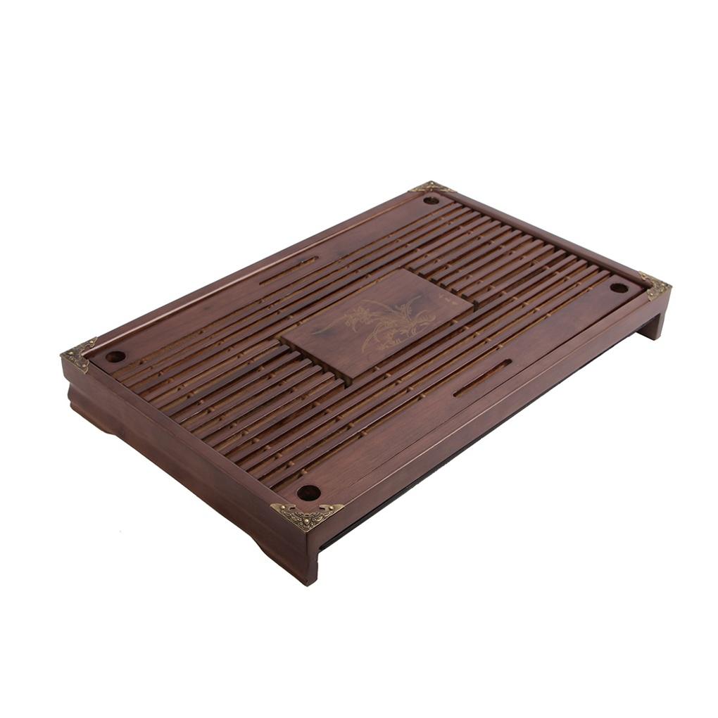 Holz Mond Teezeremonie Platte (43x28cm) (Braun)