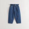 Mark Jenny Girls' Lace-Waist Versatile Denim Carrot Pants Baby Pants Pure Cotton Spring New Arrival 551528