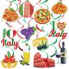 Italian Party Decorations Italian Hanging Swirls Italian Decorations Party Theme Italy Ceiling Decor