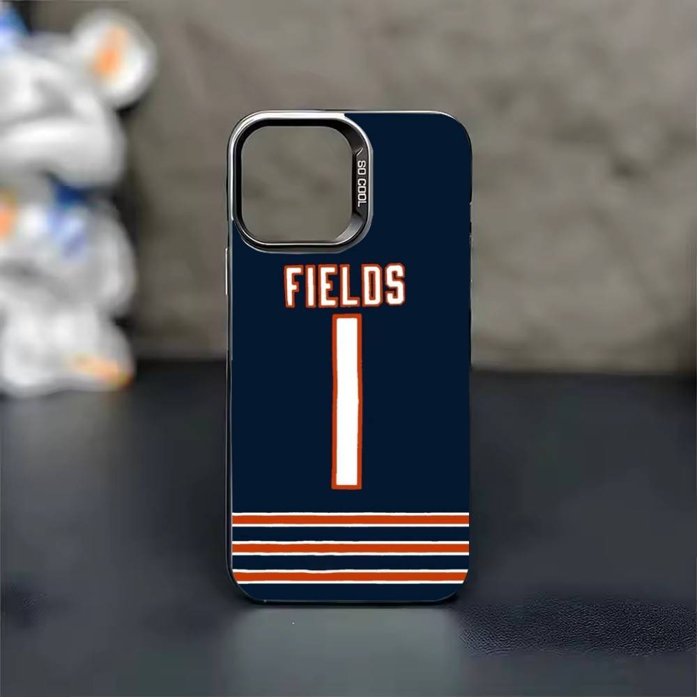 

J-Justin Fields 1 Wallpaper Phone Case For iPhone 17 16 15 14 13 12 11 Pro Max Plus Silver candy Matte Cover iPhone17PRO