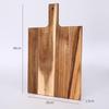 Acacia Wood Cutting Board with Handle - Hangable Chopping Board for Fruits & Steaks, Perfect for Kitchen or Photography Props.