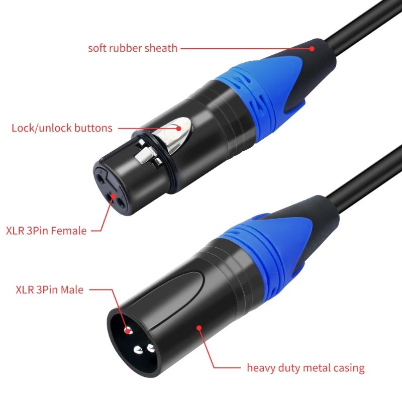 Professional Cable Plastic Splitters Cable Reliable Y Cord Flexible Cable Female To Double Male Cord Adapter 50cm Cord