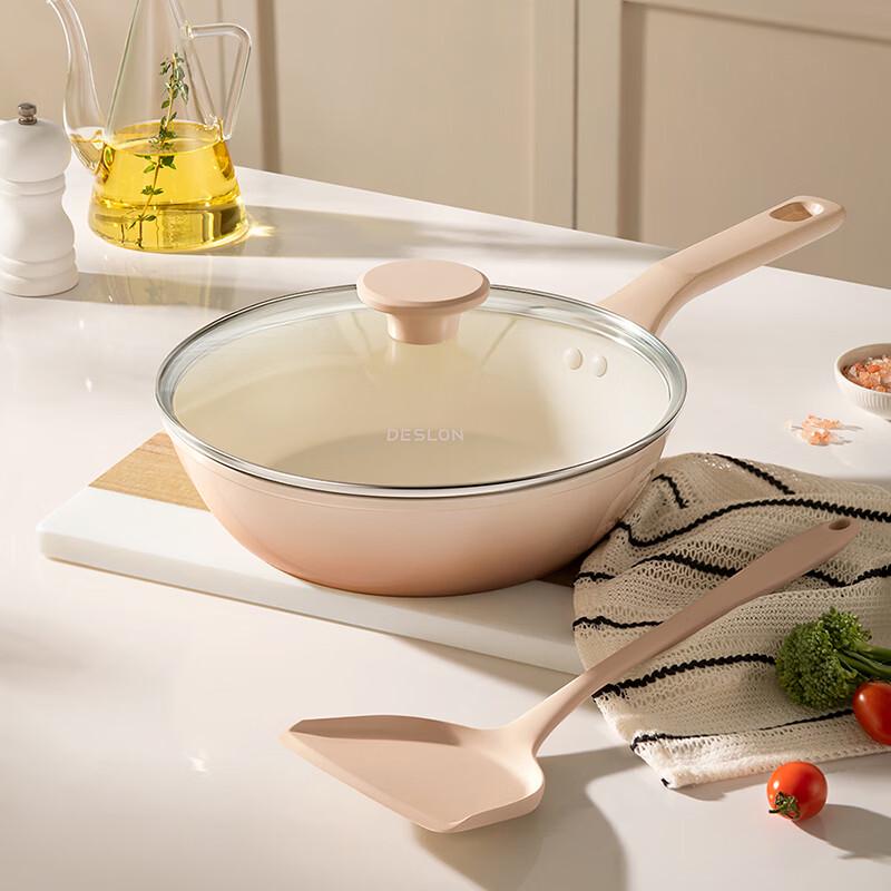 DESLON Rose Series 24cm Titanium Ceramic Non-stick Frying Pan