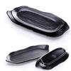 Melamine Plates Sushi Plate Rectangle Black Plastic Dinner Plate Kitchen Tableware Commercial Rotisserie Side Dishes