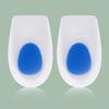 White Blue Core Heel Pad Soft Self-adhesive Sports Shock Absorber Insole U-shaped Foot Cup Half Size