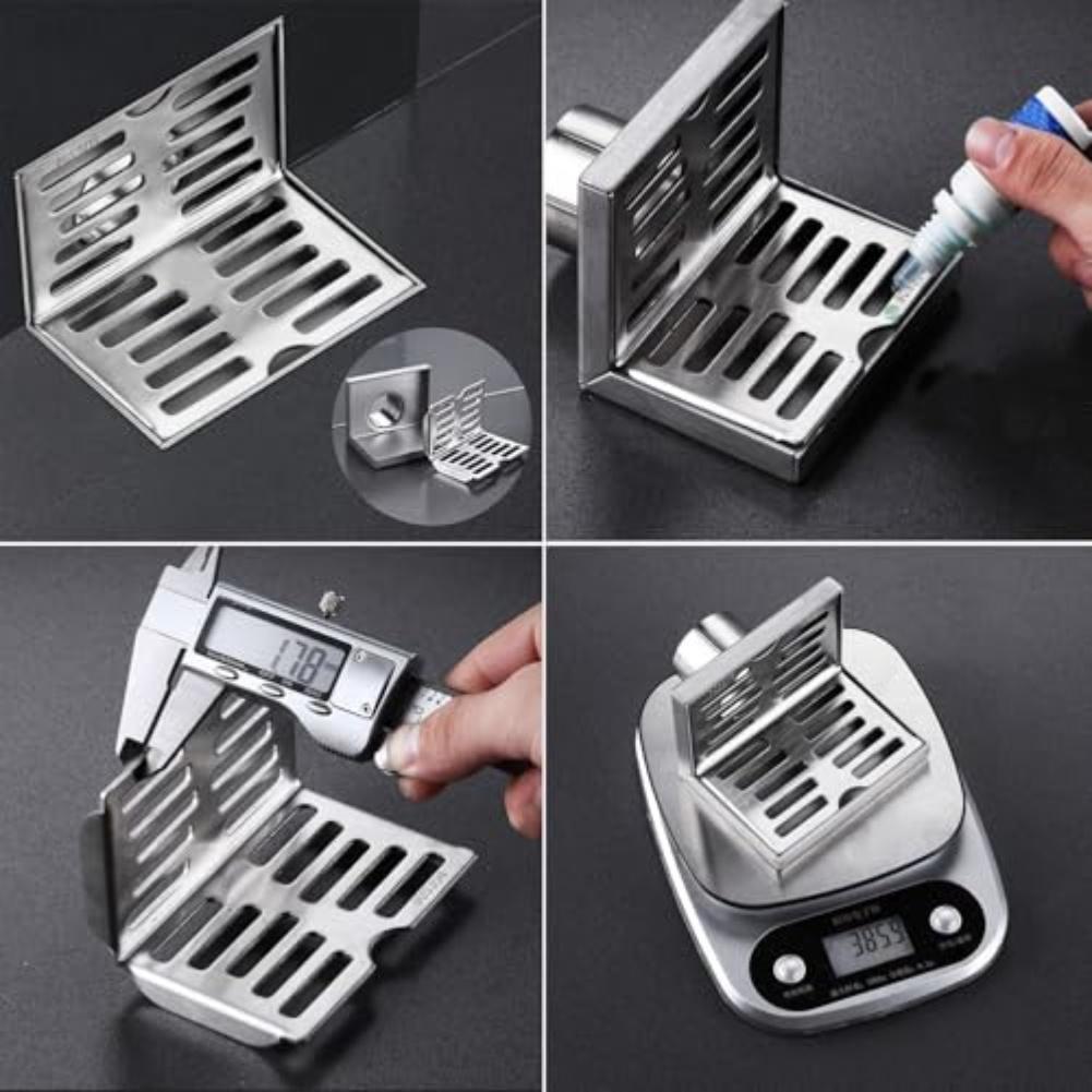 Wall Mounted L Shaped Floor Drain in 304 Stainless Steel for Terrace and Side Drain Applications with Pipe Compatibility China Mainland