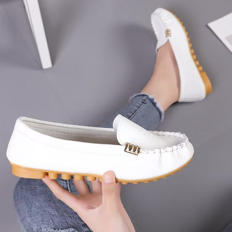 Women's Metal Decor Loafers, Casual Slip On Flat Shoes, Women's Lightweight & Comfortable Shoes