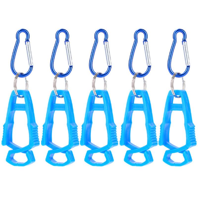 5Pcs Outdoor Multifunctional Anti-Lost Glove Clip Gourd Buckle 8-shaped Clips A