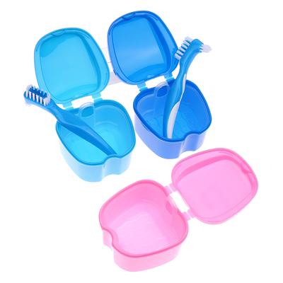 Pudełko Etui do Płukania Zębów Z Szczoteczką do Protez Sztuczne Zęby Nakładka na Zęby Pojemnik Plastikowy Higiena Jamy Ustnej Artykuły Ortodontyczne