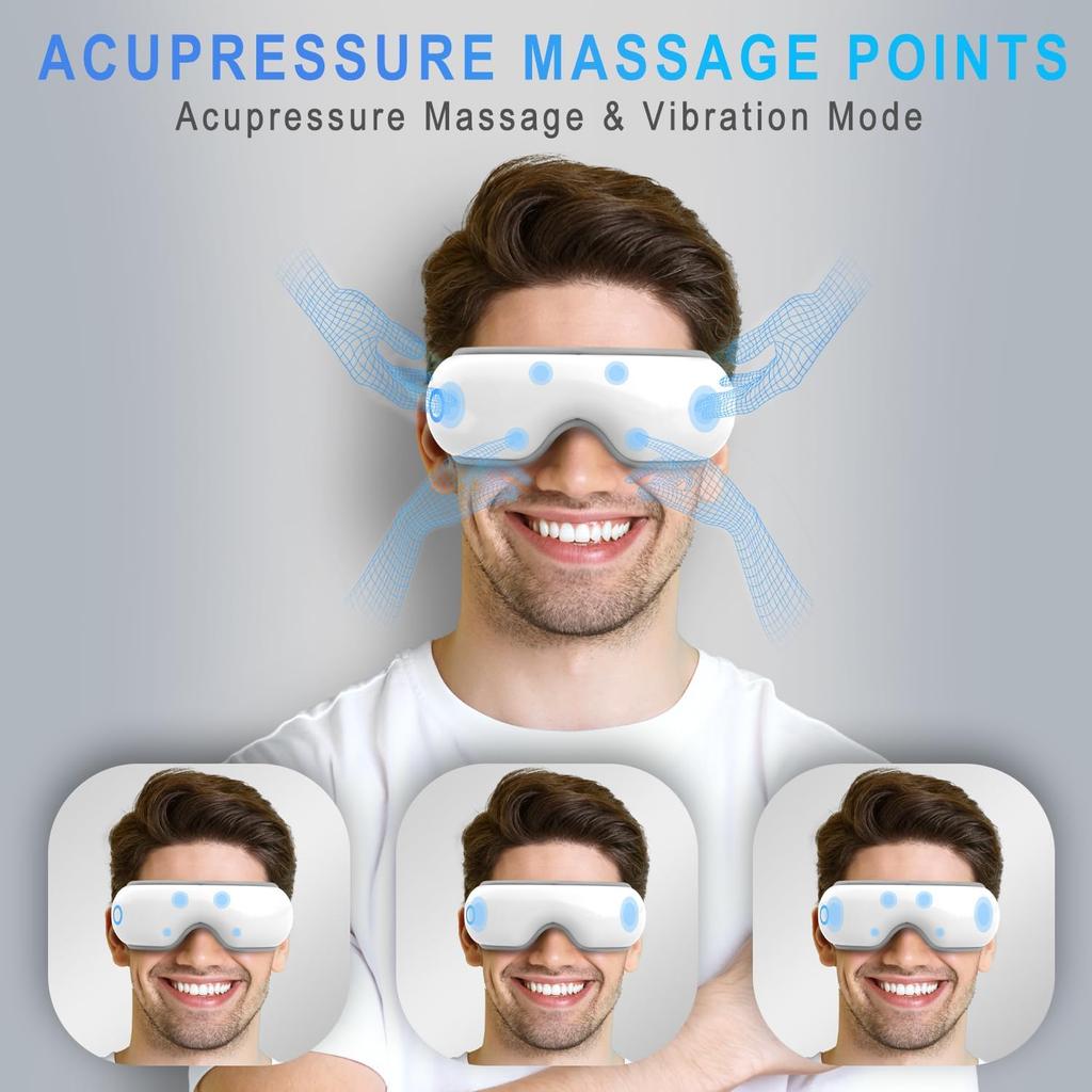 Smart Eye Massage Instrument Vibration Eye Care Massager Airbag Compress Bluetooth Music Eye Relax Fatigue Massage Sleep Mask