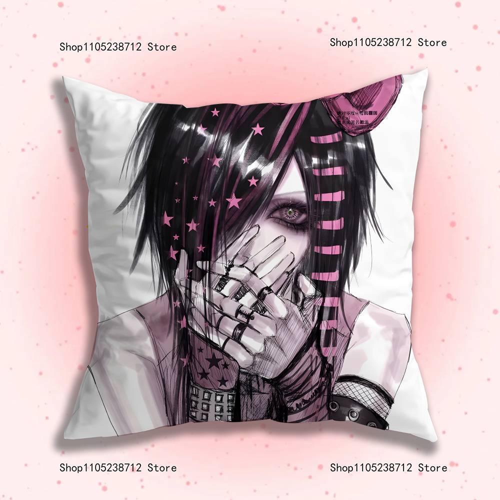 Emo Subculture Art Pillowcase Pillowslip Cushion Plush Boys Girls Cartoon Anime Kawaii Decoration Kids Birthday Cute Gifts