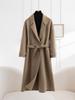 Double-Faced Wool Hepburn-Style Coat, Long, Slim Fit, 2025 Collection, Women's Fashion.