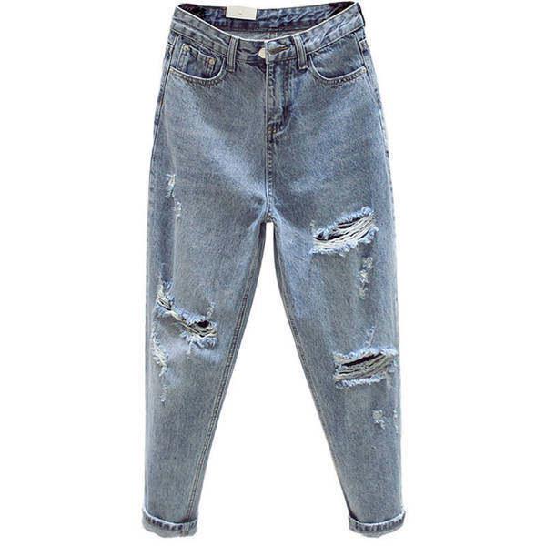 Damen Loose Straight-Leg Ripped Jeans - Figurschmeichelnd & Vielseitig für Frühling/Sommer 2025