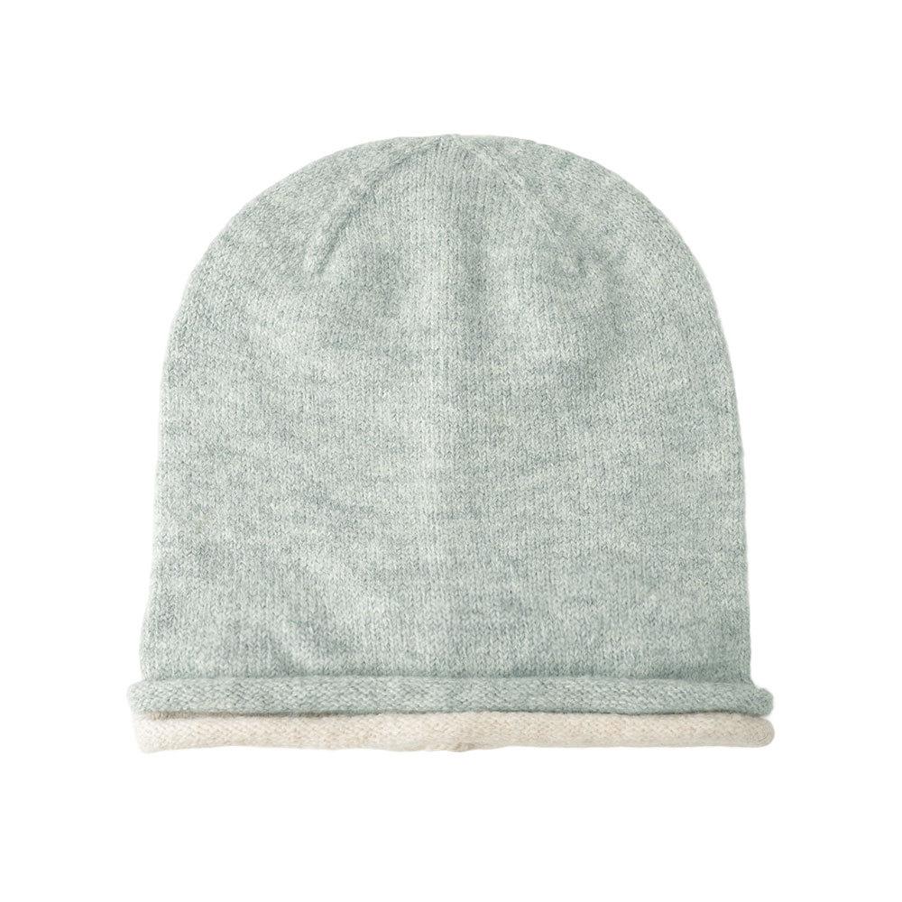 

New Australian Wool Knitted Color blocked Curly Bag Head Hat Autumn and Winter Ear Protection Cold Hat Versatile Pile Hat