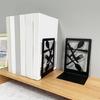 Books Holders Table Picture Album Holders for Displaying Books Metal Books Stand, Hollow Out Design Bookends Bookshelfs