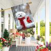 Charming Winter Cardinals & Cute Dog Double-Sided Garden Flag , Durable Polyester, Perfect for Outdoor Lawn and Courtyard Decor